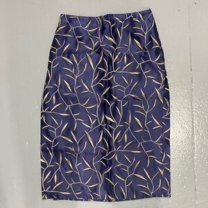 90s Prada Runway Jacquard Leaf Print Skirt - size 38